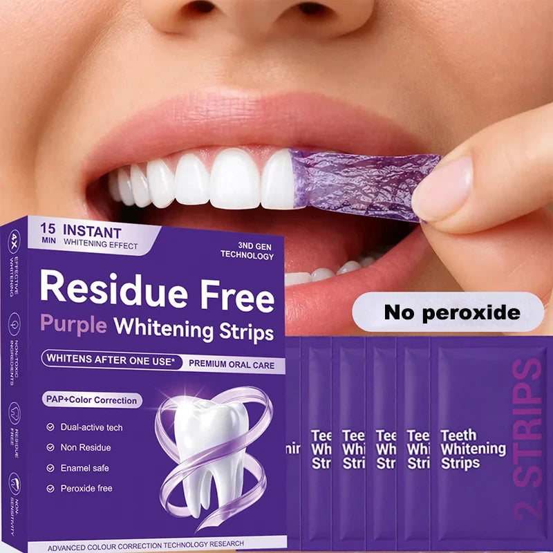 Purple Teeth Whitening Strips