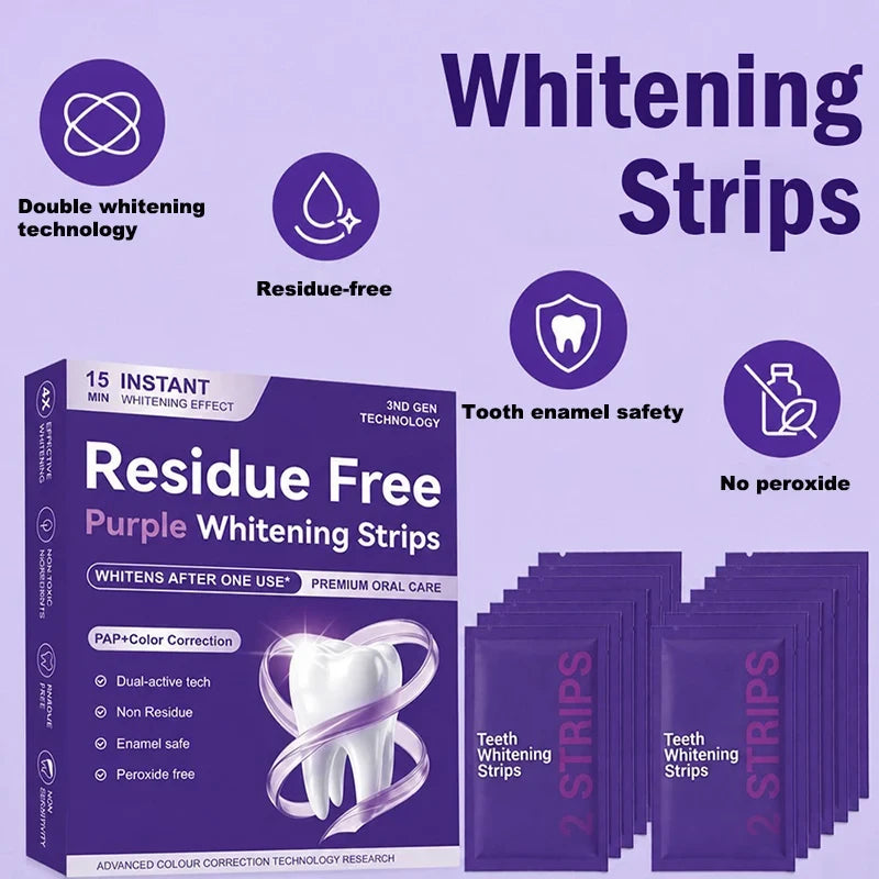Purple Teeth Whitening Strips